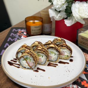 Темпура рол з Куркою великий гарячий рол у хрусткому клярі Sushi UA
