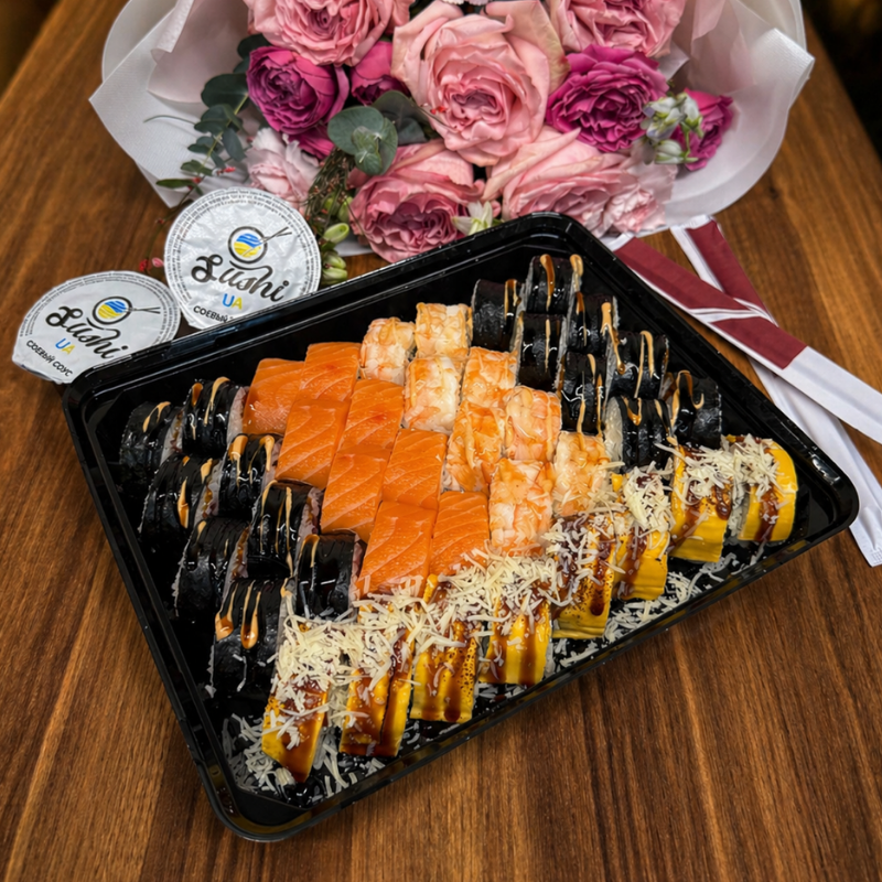 Set Florida 40 шт з лососем, креветкою та сирними ролами — Sushi UA