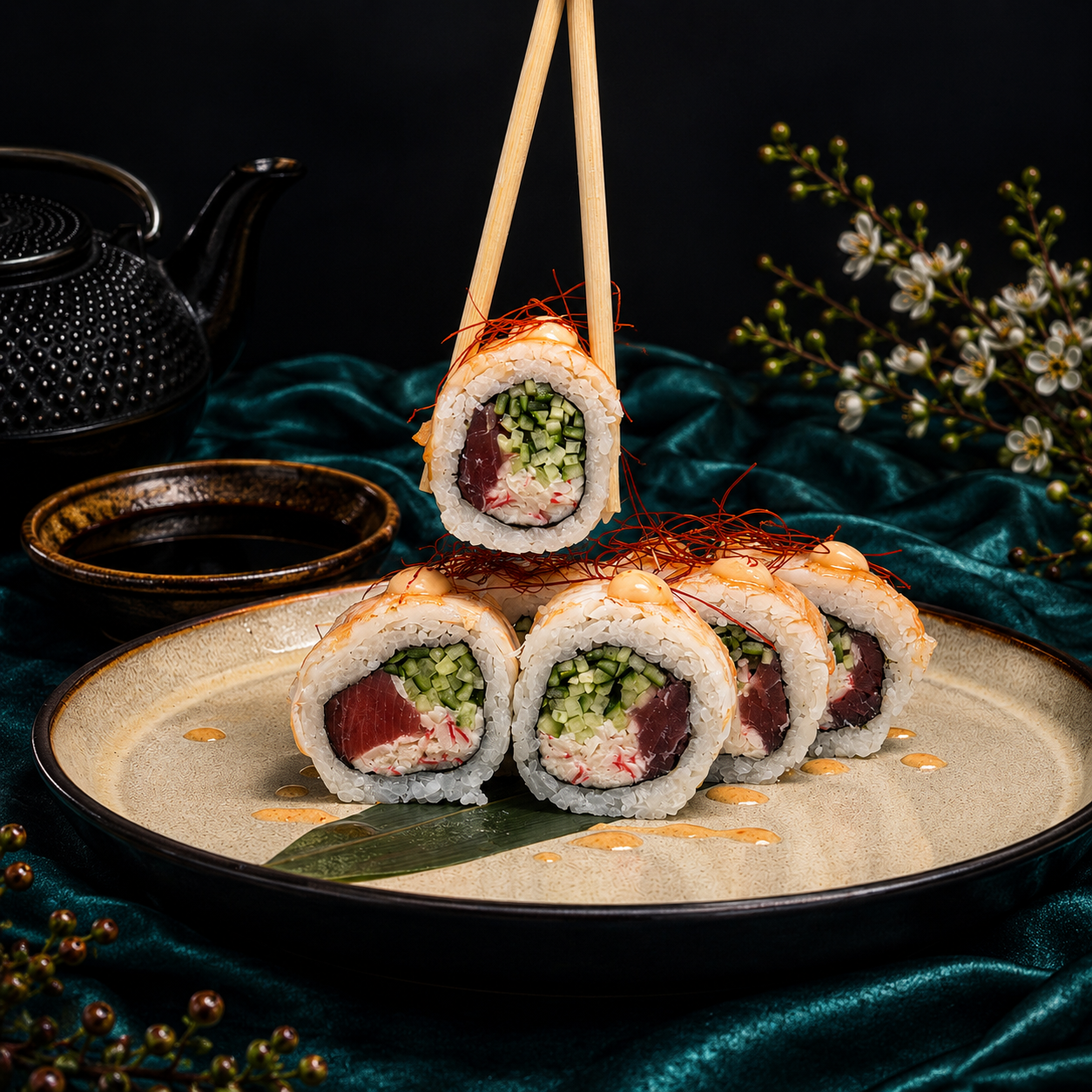 Преміум рол Тунець & Креветка — Sushi UA